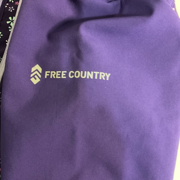 Free Country Girls Purple Jacket Faux Fur lined Inside Hoody Size 14/16 XXL - Picture 7 of 11